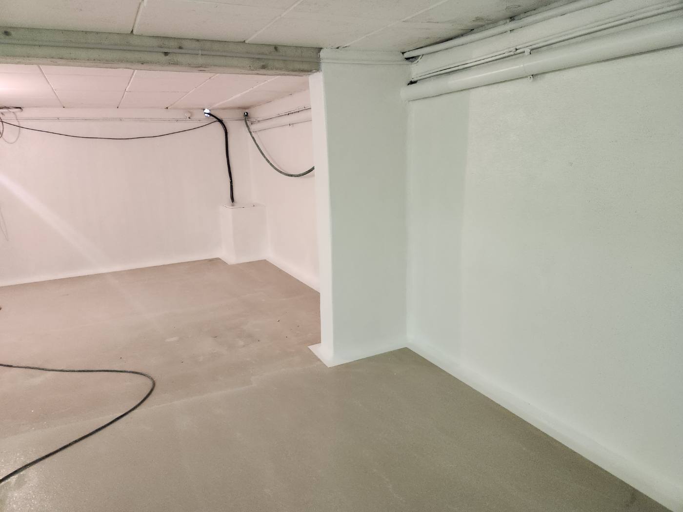 Sous-sol de Presles-en-Brie remis à sec et de nouveau utilisable après drainage et cuvelage